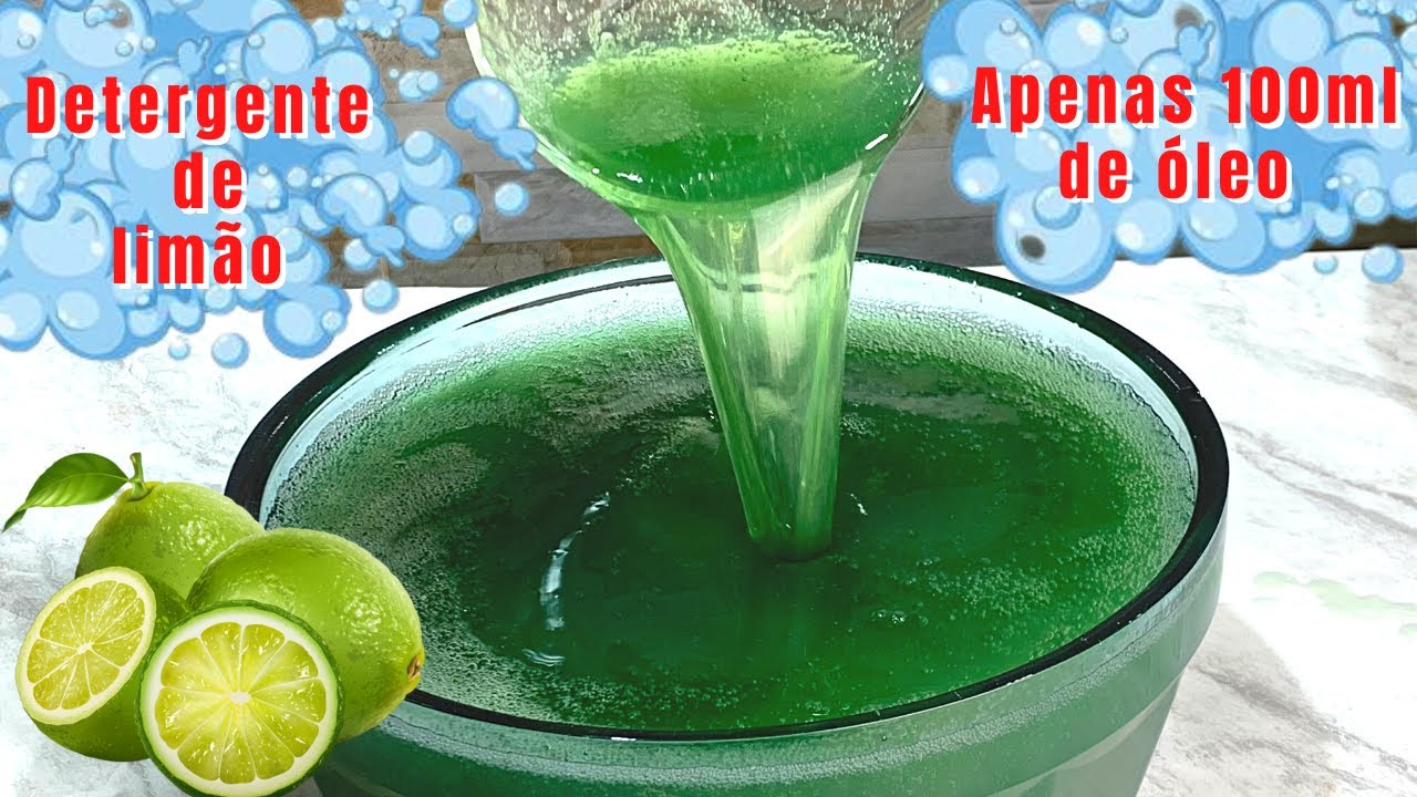 NUNCA MAIS COMPRE DETERGENTE! Só 100ml de óleo e limão e o resultado É INCRÍVEL!