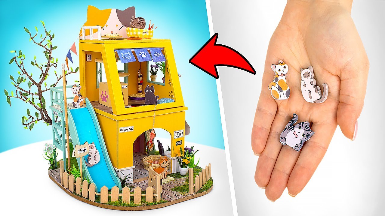 Mini Casa Per Gatti In Miniatura Fai Da Te
