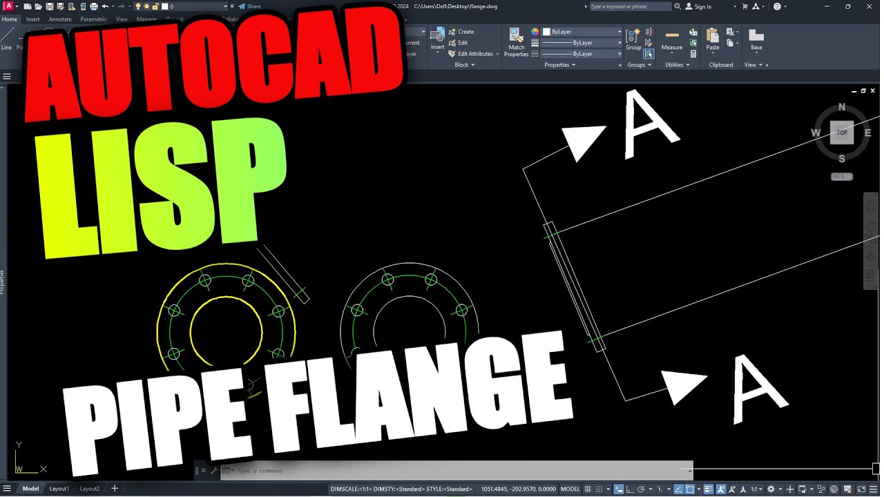 AutoCAD LISP for Pipe Flanges — Automated Flange Drawing Tool