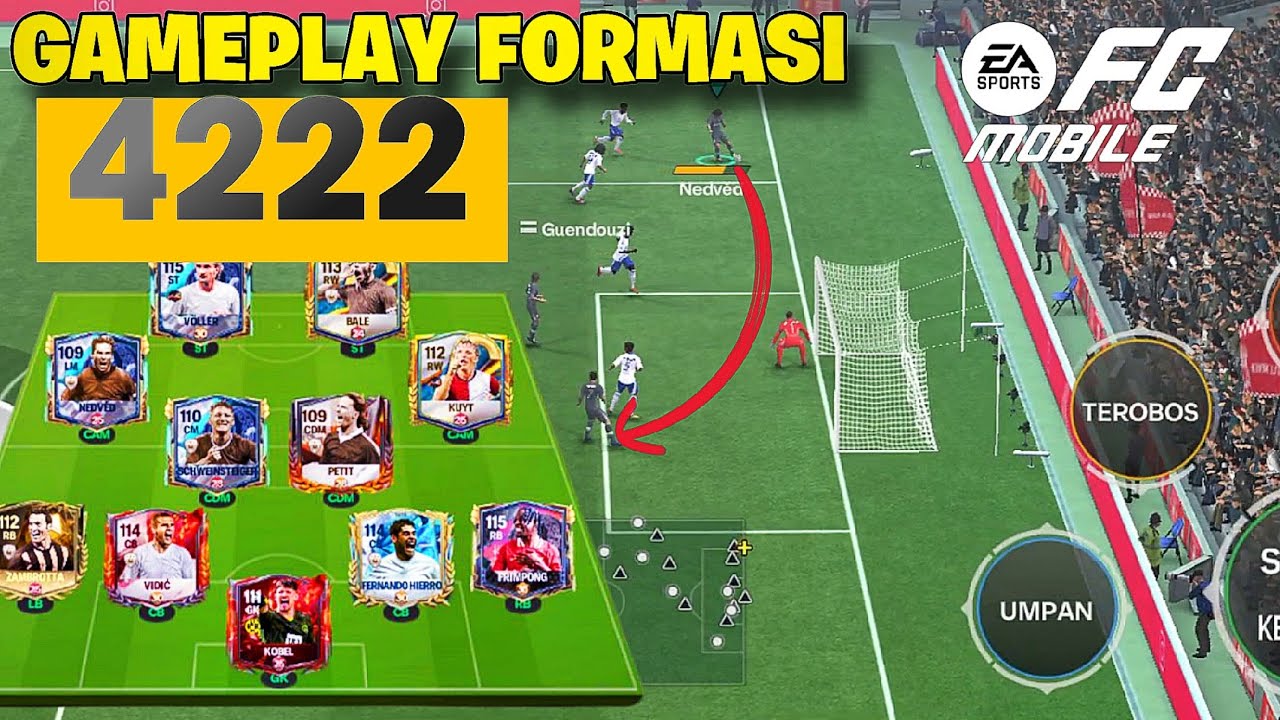 Gameplay Cara Menyerang Formasi 4222 - Fc Mobile Indonesia