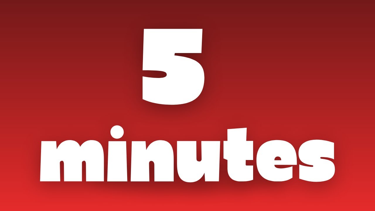5 Minute Countdown Timer | Dark Red Gradient