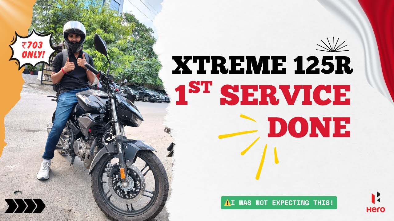 Hero Xtreme 125R 🔥 1st Service in ₹703 | Full Service Experience + Cost Breakdown!
