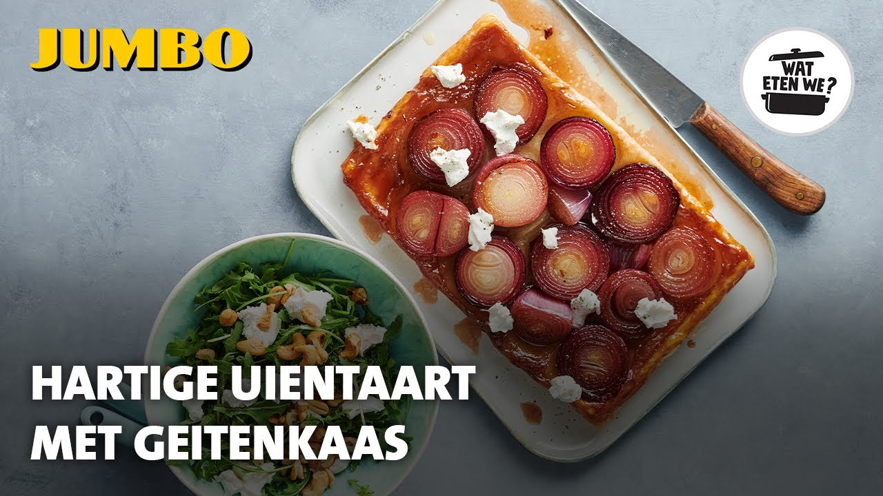 Wat eten we? Omgekeerde uientaart met geitenkaas