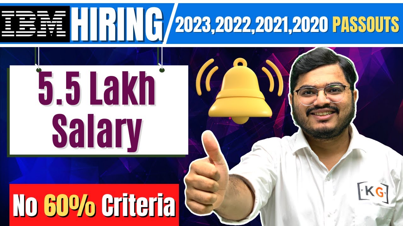 IBM Hiring for 5.5 Lakhs Salary | 2023, 2022, 2021, 2020, 2019, 2018, 2017 Batch Hiring #internship
