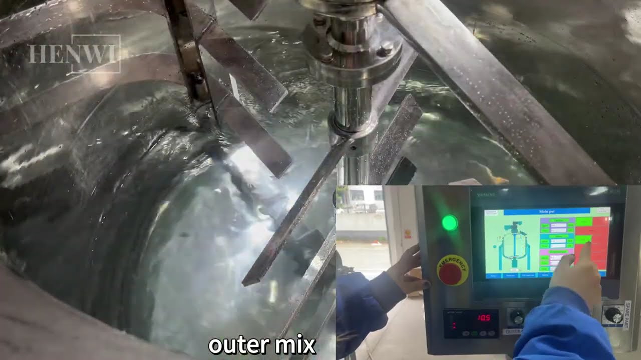 1300 US gal & 800 US gal & 260 US gal mixture agitator blend tank vessel with platform for shampoo