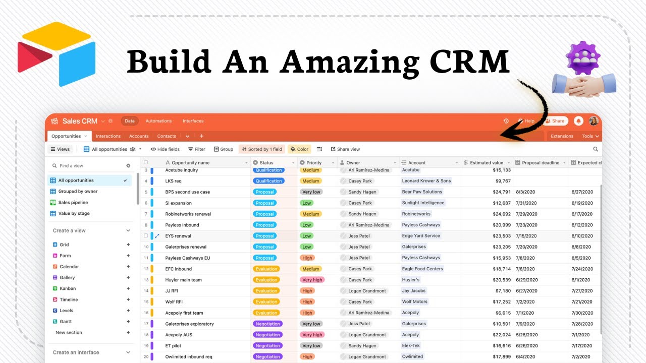 How to build an amazing Airtable CRM (Organize Contacts Easily)