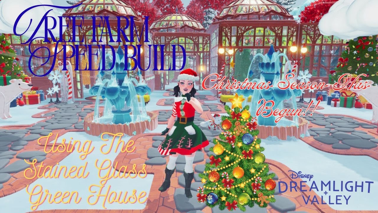 Christmas Tree Farm Speed Build Using Stained Glass Greenhouse