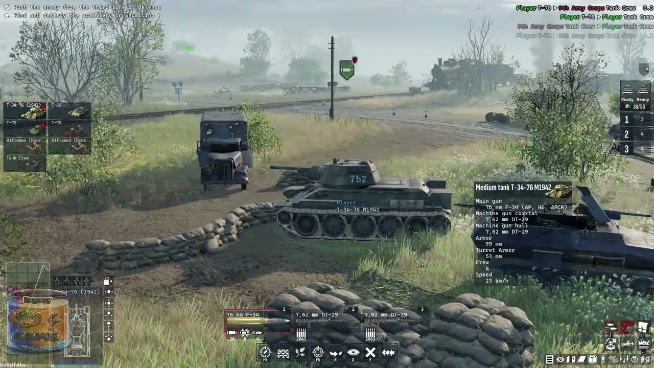 Menofwar2 Pushing the enemy from the defensive lines Using riffle and heavy and medium tanks.