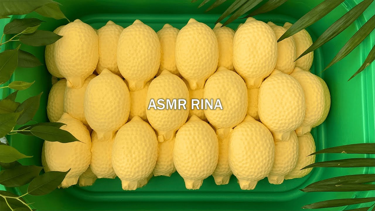 ASMR baking soda soft lemons crumble