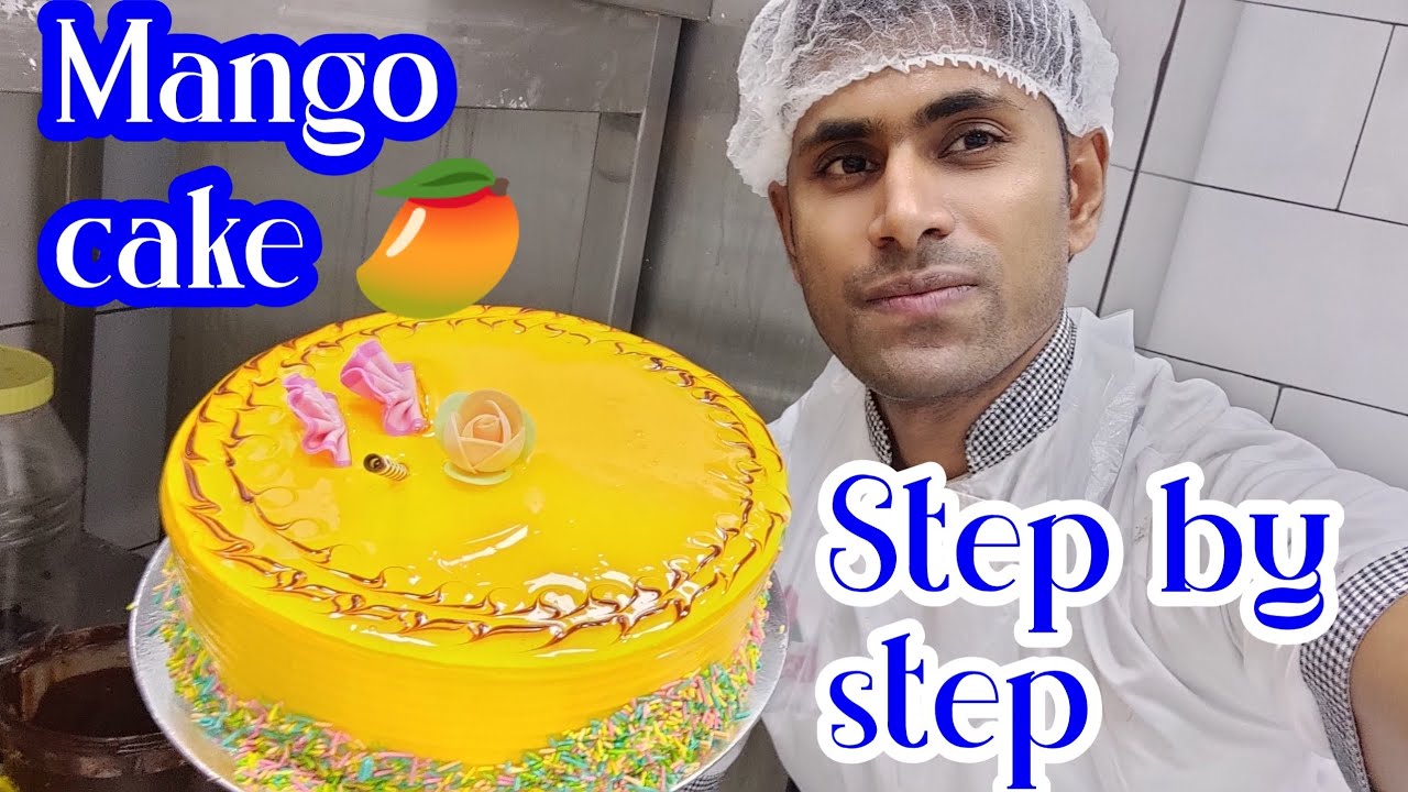 Mango cake || Mango Glaze cake 🎂