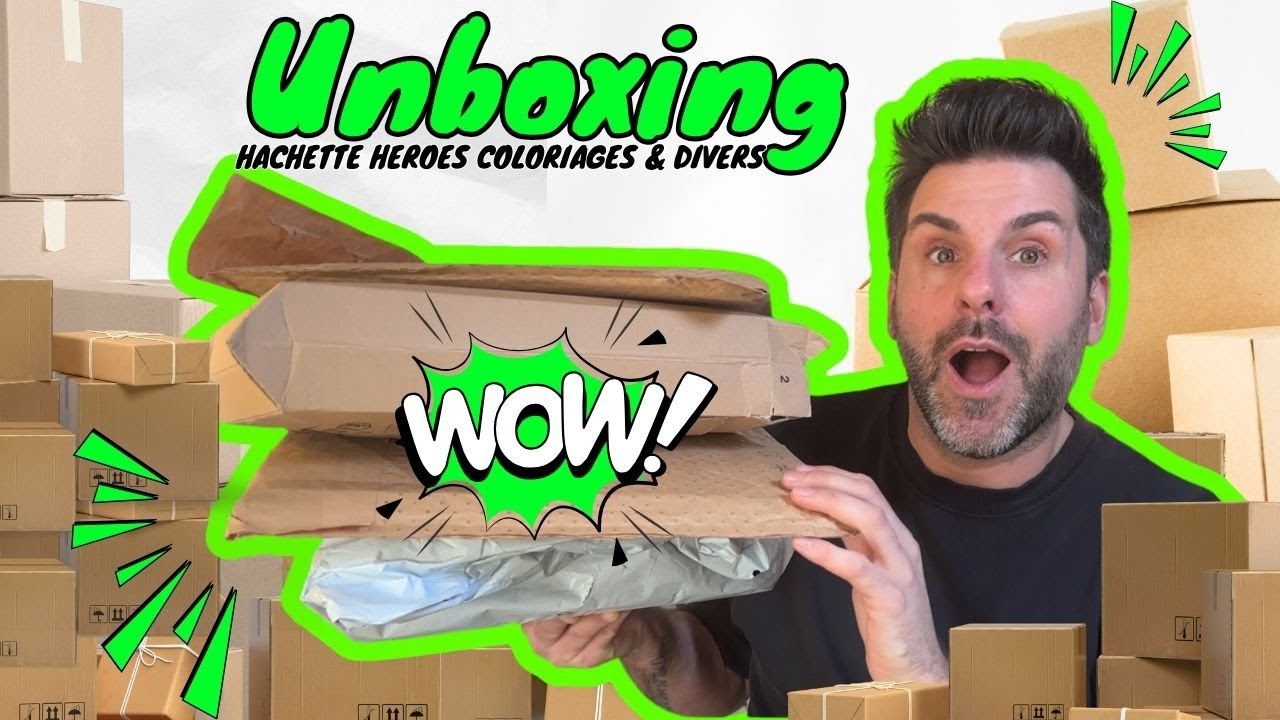 UNBOXING - Hachette Heroes coloriage- matériel de colo et Divers