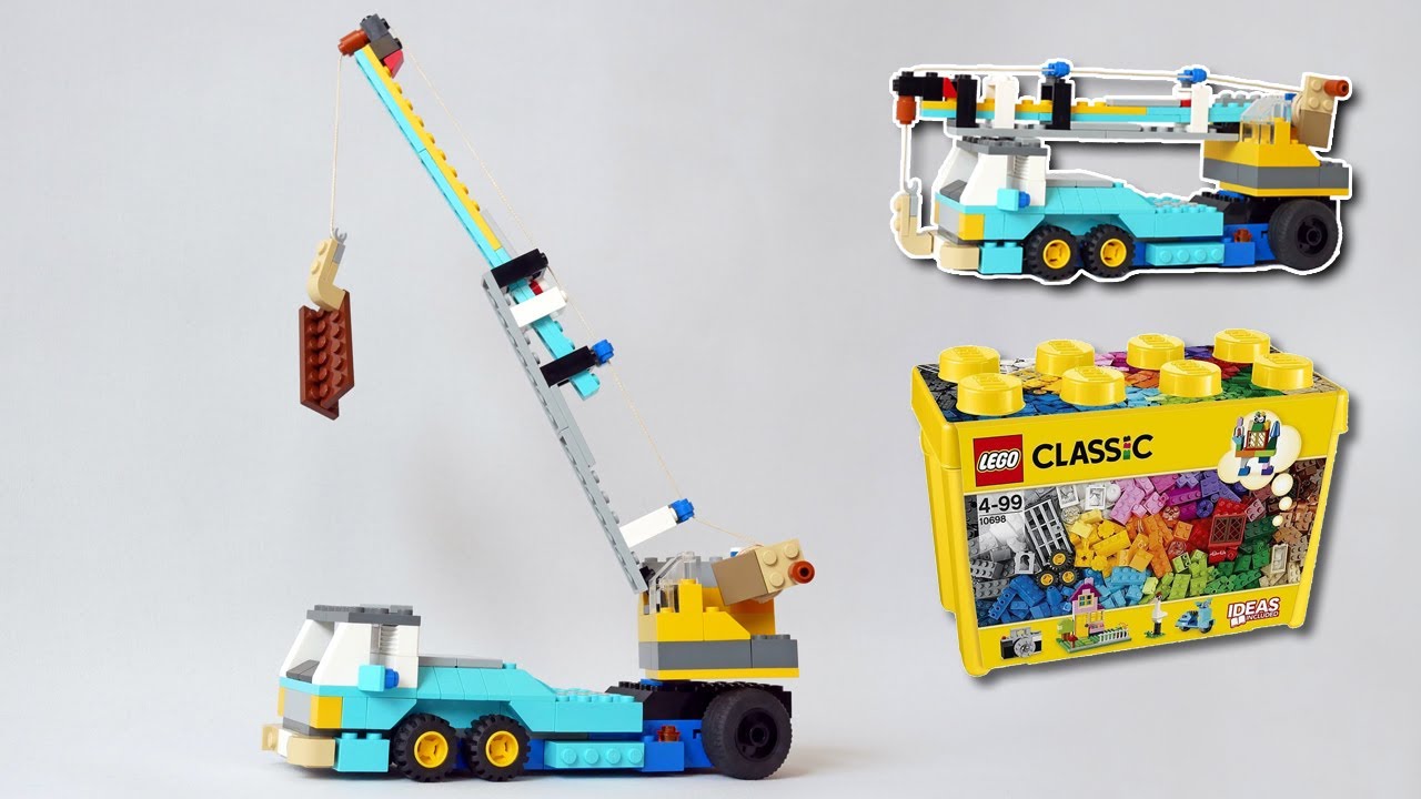 How to Build a Lift crane truck with LEGO Classic 10698 and string – Fun and Easy! (Alternate) |