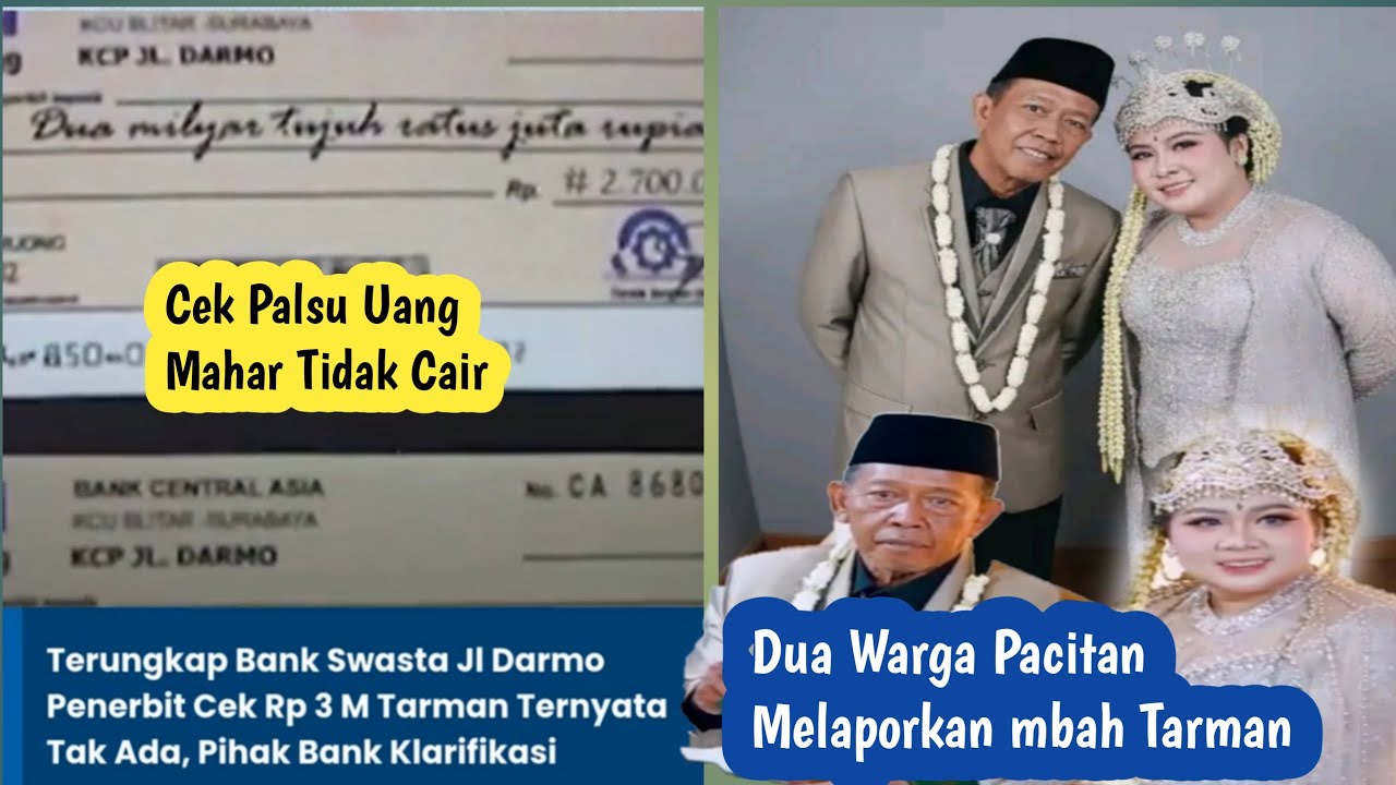 Mahar 3 Milyar Tak Cair⁉️ Dua warga pacitan melaporkan Mbah Tarman 