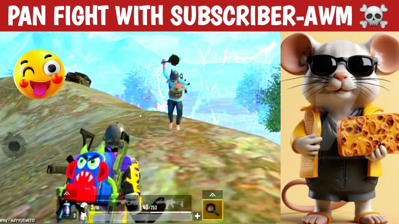 PAN FIGHT WITH SUBSCRIBER-AWM SNIPIN Comedy|pubg lite video online gameplay MOMENTS BY CARTOON FREAK