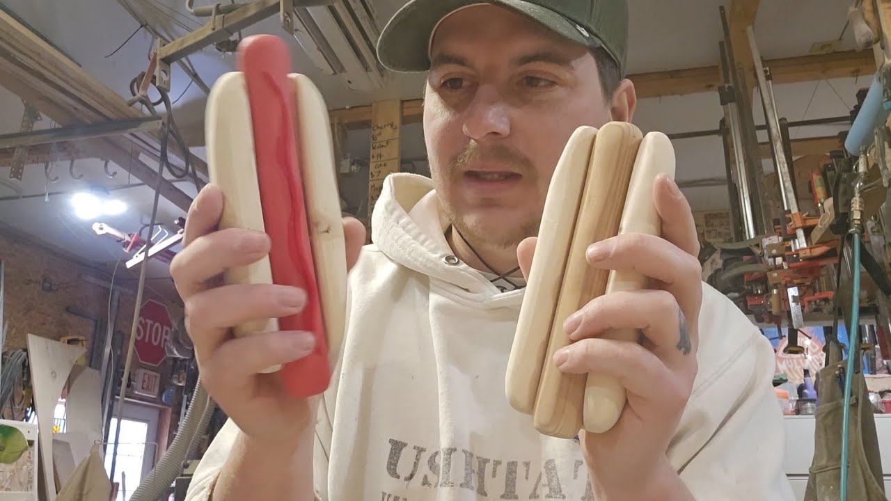 Making a wooden hotdog | Another VLOG #274