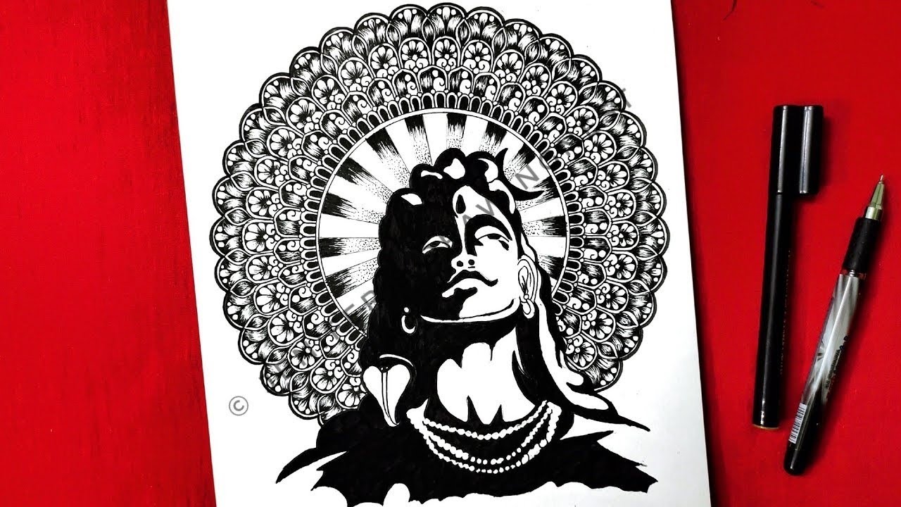 Lord Shiva Mandala Art | mandala art of lord shiva | mandala art for beginners | lord shiva drawing