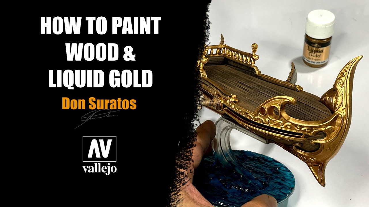 HOW TO PAINT WOOD & LIQUID GOLD // MADERA Y ORO by Don Suratos✨🏆