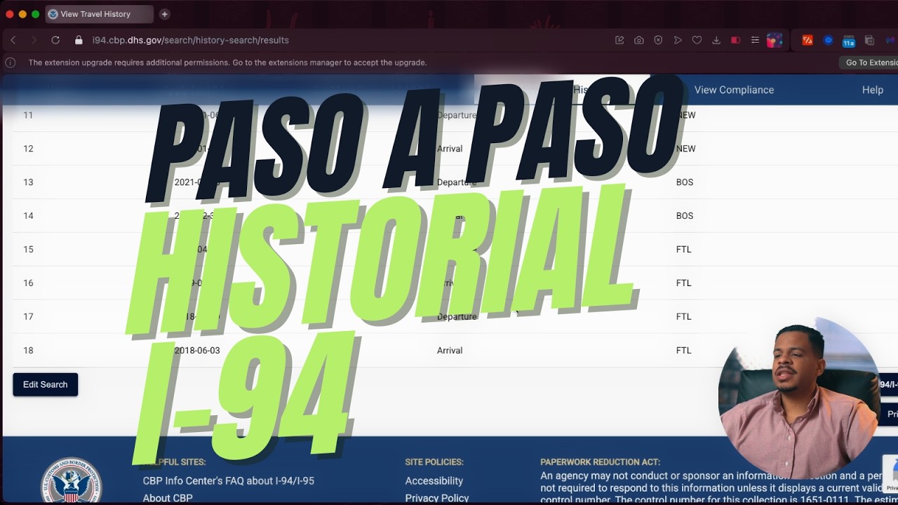 Paso a Paso: Cómo obtener el registro de viaje I-94 en linea y gratis
