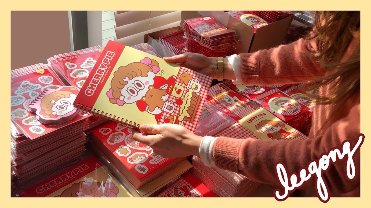 🍒 vlog : 체리파이(Cherry pie) 일러스트 캐릭터 제작기 + 문구 제작 + 솜이 미용 + 감기 + 그리고 촬영 | 이공 Leegong