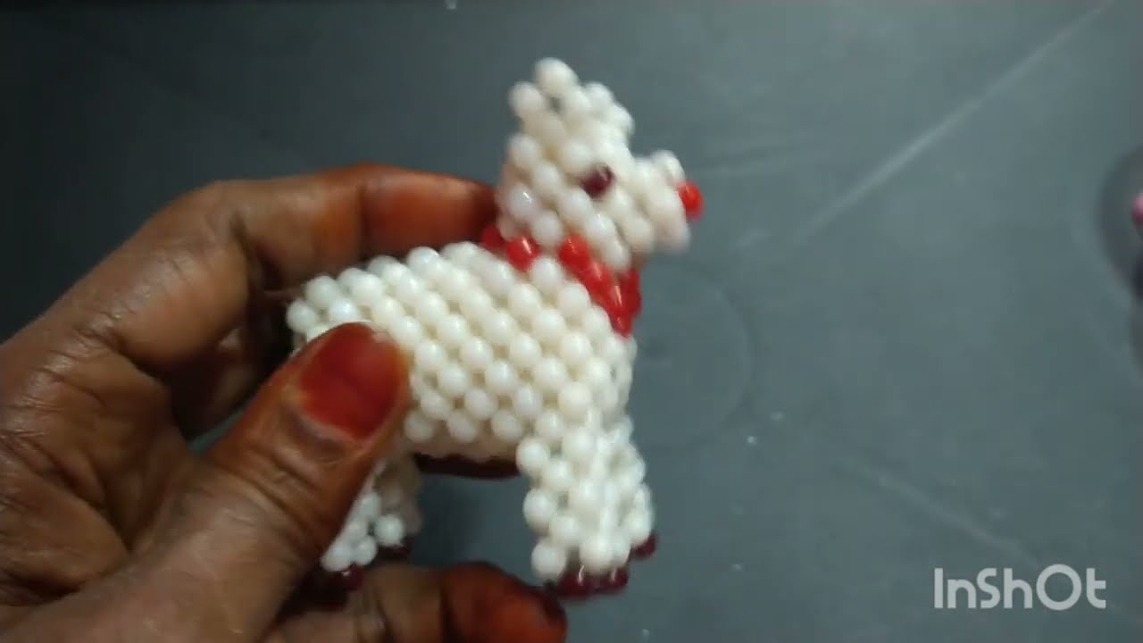 Beads Dog, பாசியில்  நாய். Part:3komskreations, komathisekar.🌹🌹