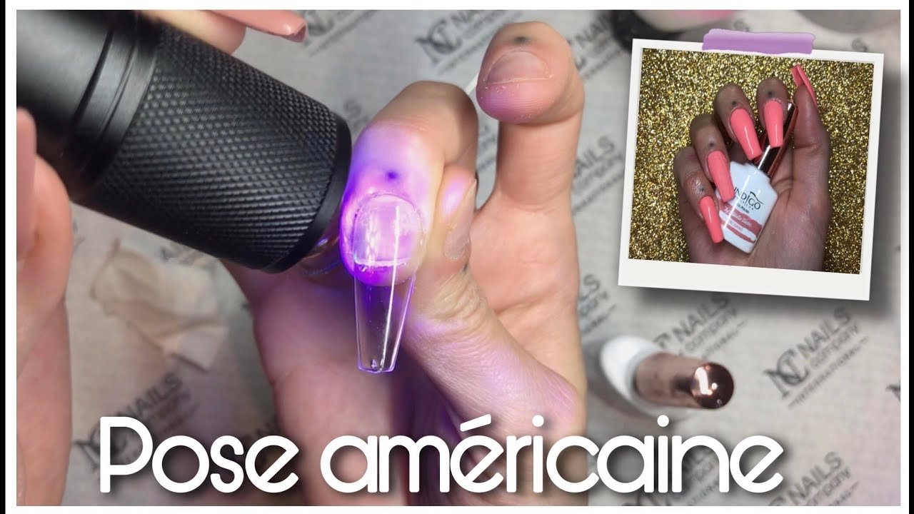 TUTO POSE AMÉRICAINE + NAIL ART PULL OVER 🇺🇸 💅🏽