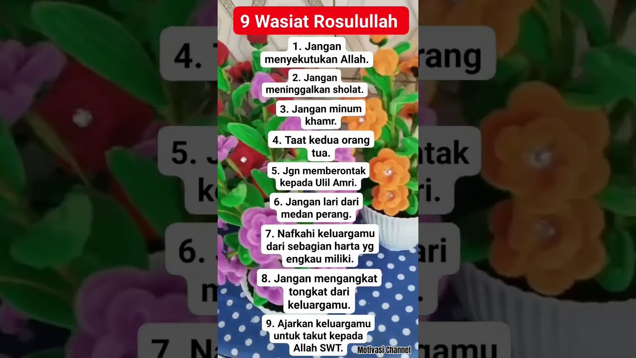 9. WASIAT ROSULULLAH SAW ❤️🙏