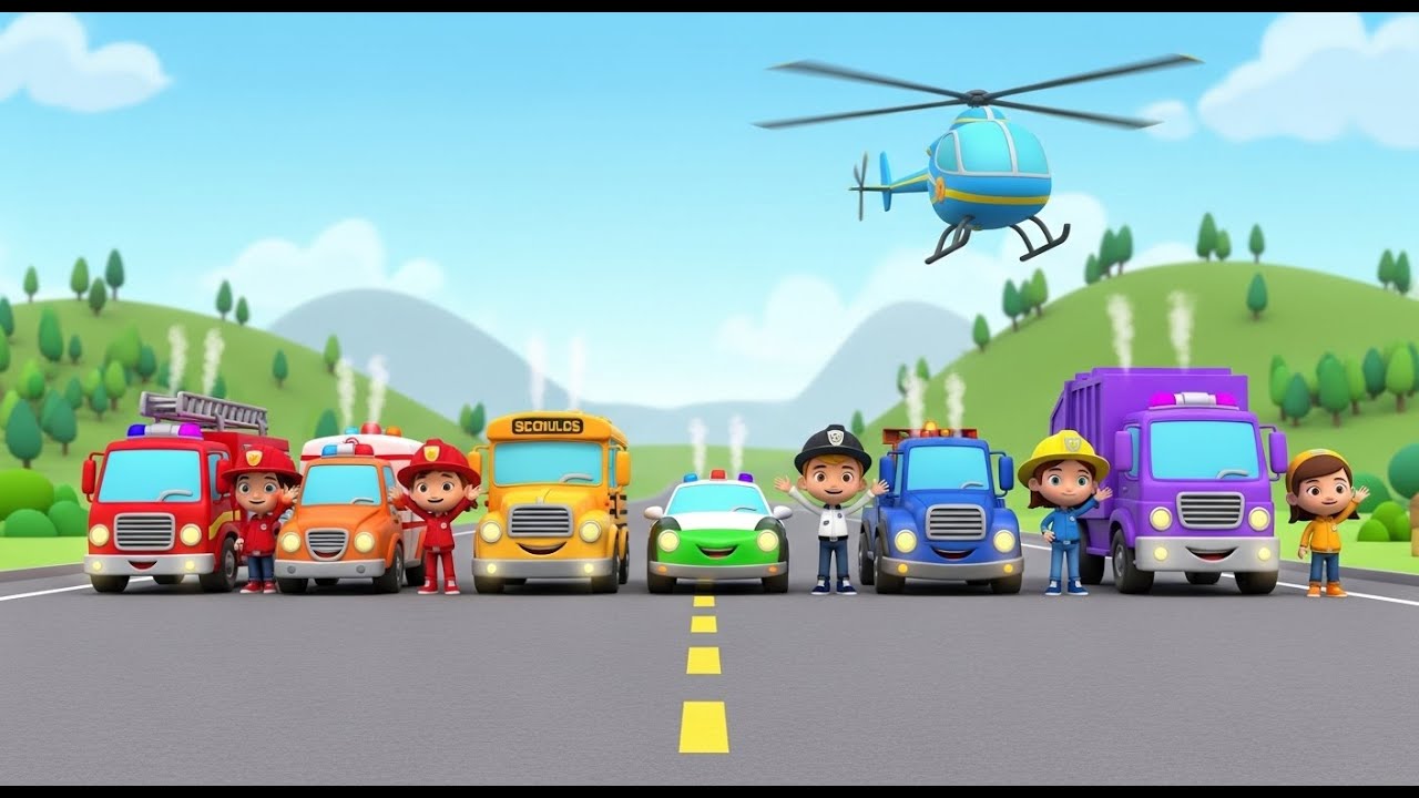 Road Rescue Song – Which Vehicle Saves the Day? | Exciting Kids Rescue Song | Fun Vehicle Adventure