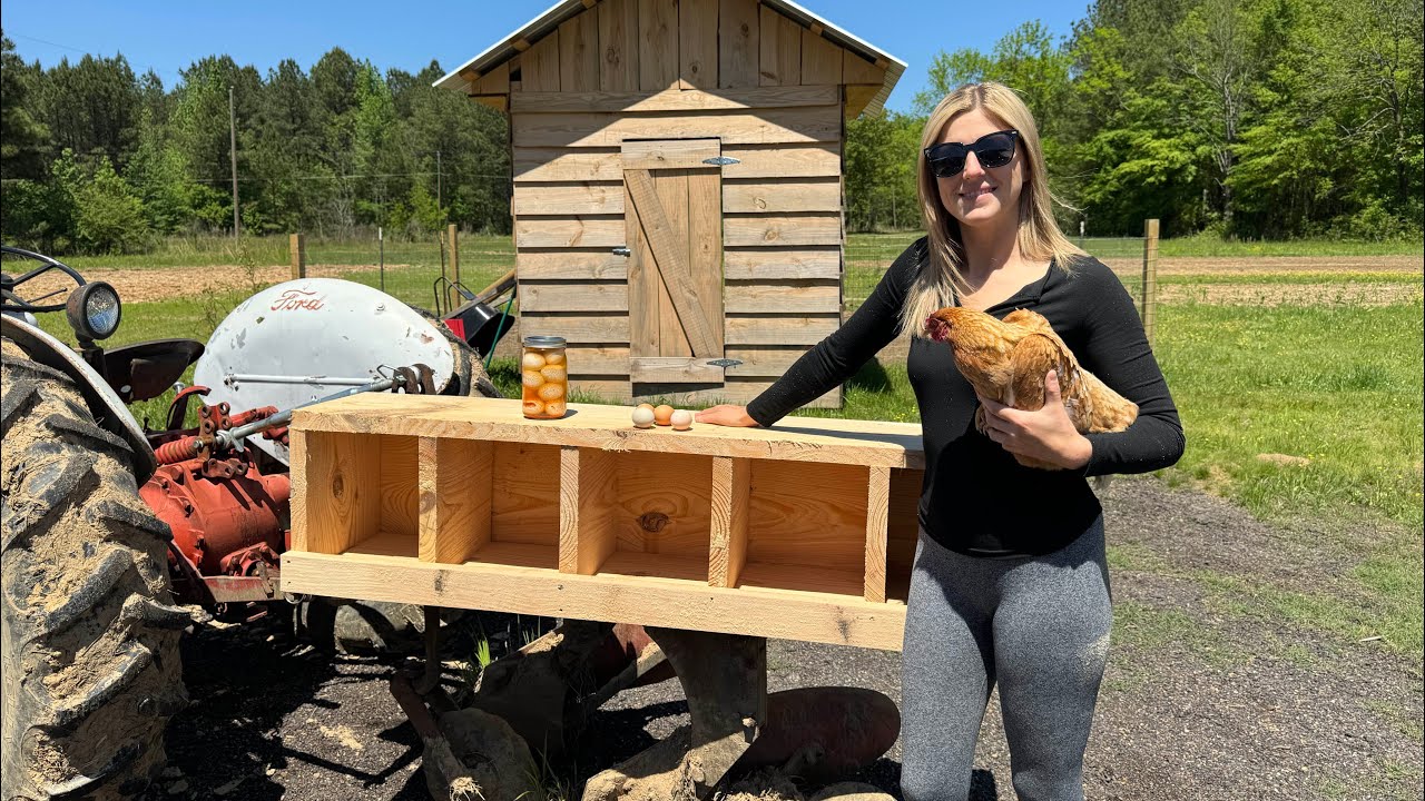 Sawing Chicken Nesting boxes on the Sawmill!!! (She saws, I build!!!)