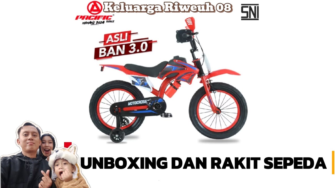 Keluarga Muliawan - Unboxing & rakit sepeda BMX model Motor Motocross#keluargamuliawan #fyp #sepeda
