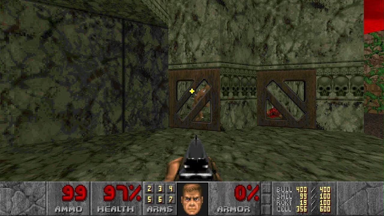 Doom + Doom 2 - Ultimate Doom - E3M6: Mt. Erebus (Exit to Secret Level) 