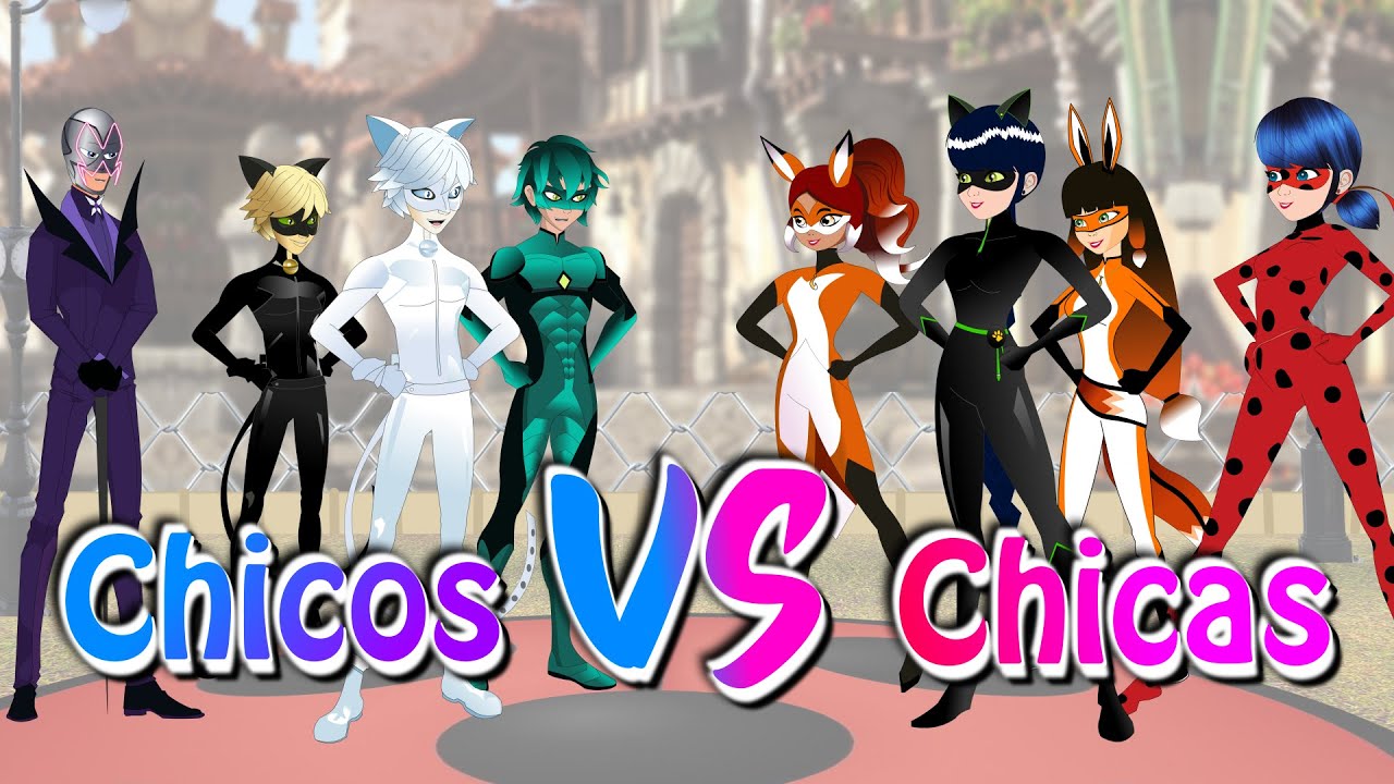 Ladybug, Rena Rouge, Lady Noir y Volpina vs Cat noir, Viperion, Cat Blanc y Hawk Moth - BATALLA RAP