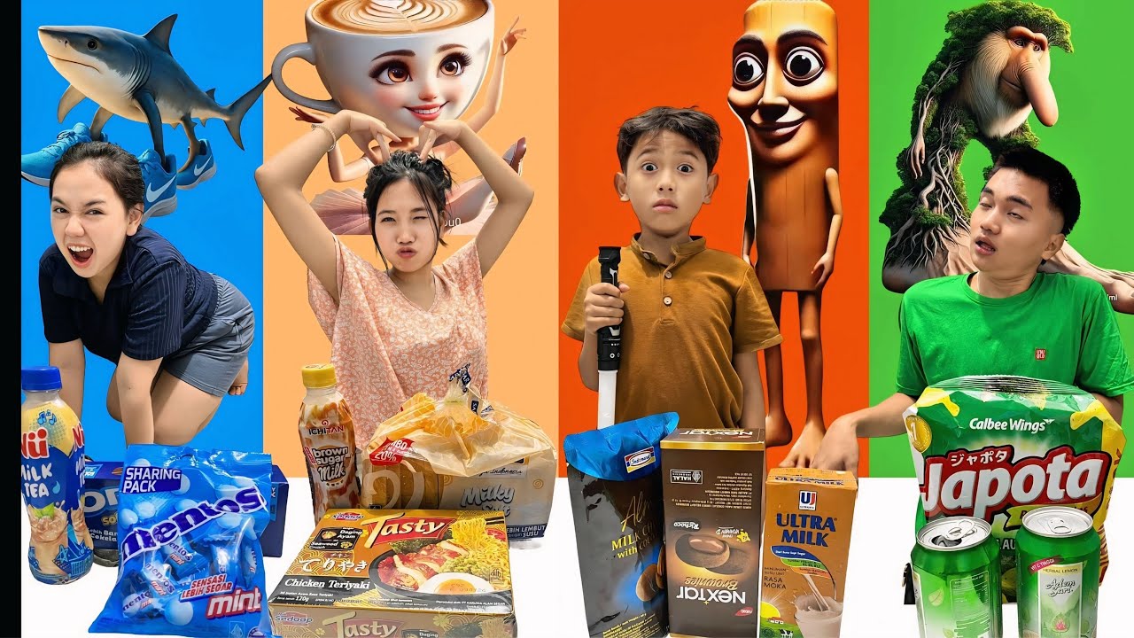 PILIH KARAKTER ANOMALI SESUAI MAKANAN 1 WARNA !! Yogafamilly