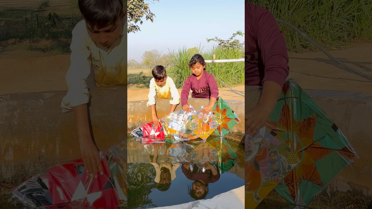 Super 👌 cool project ka bhai and sister ne test kiya😂#shorts #kiteflying #funny #viral