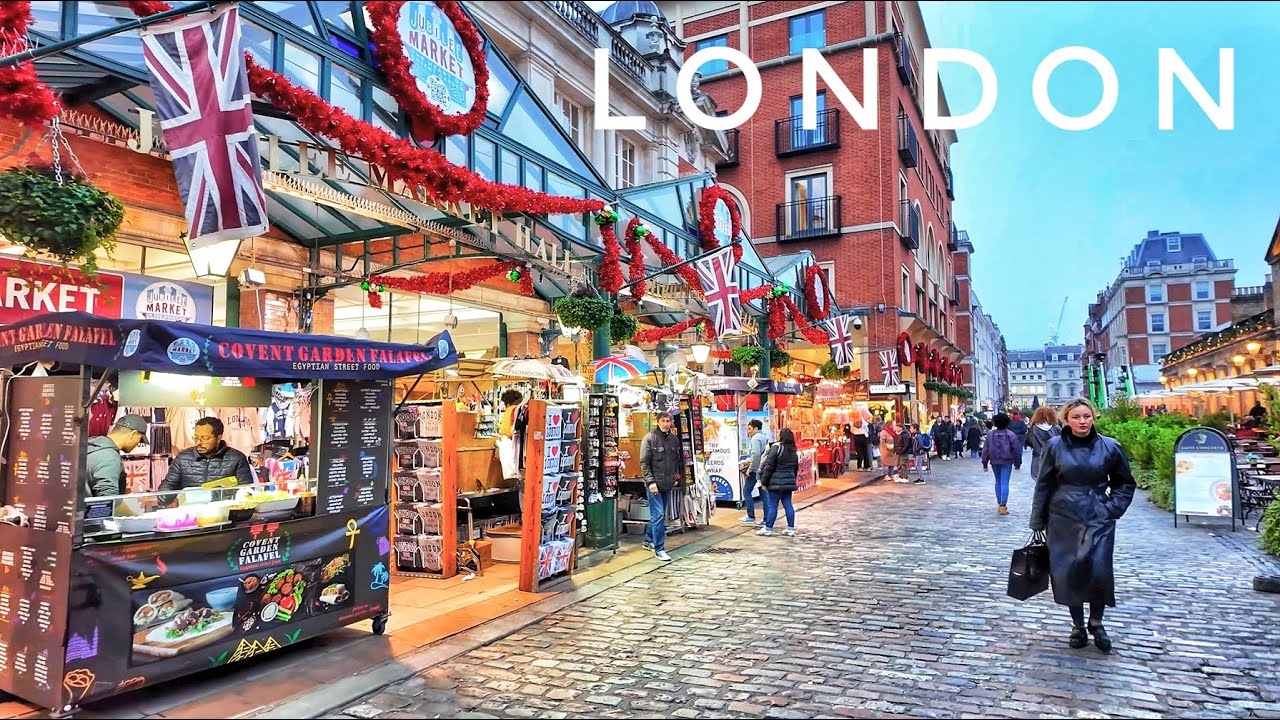 London New Year Eve | London City Walking Tour | Walking London West End | London Covent Garden 4K