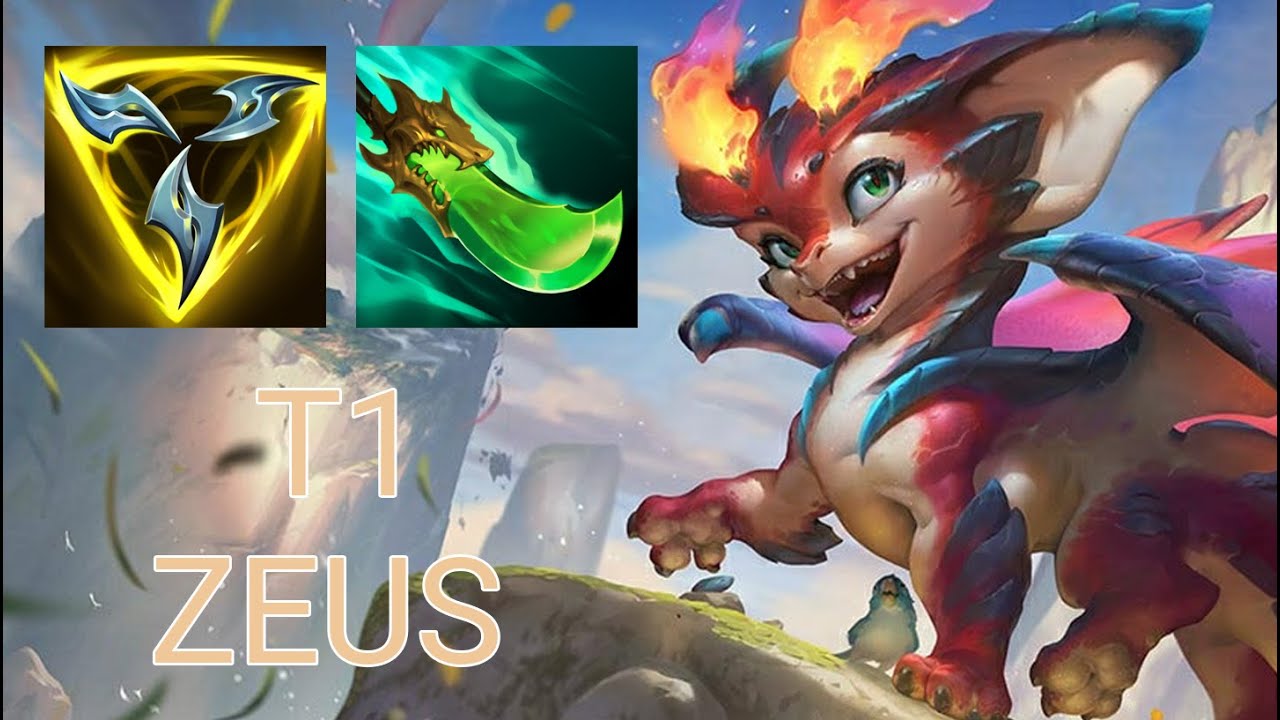 T1 Zeus Smolder Top VS Aatrox | KR Challenger Patch 14.3