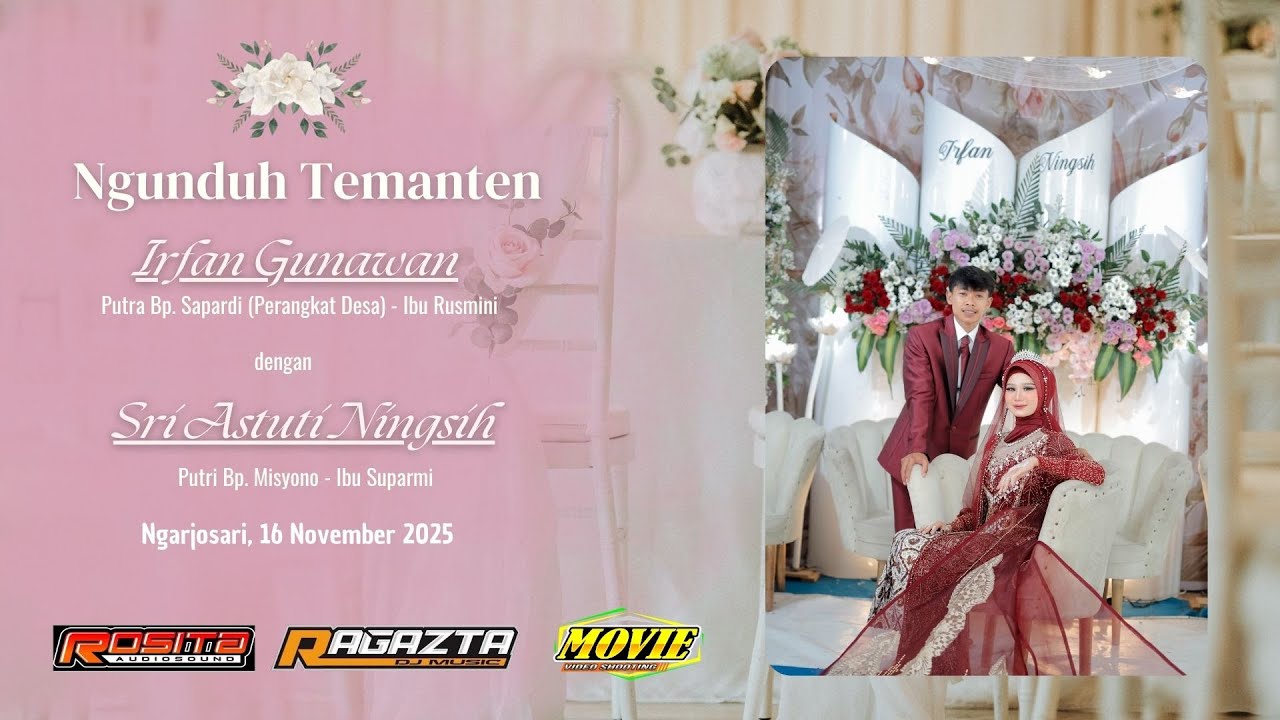 Live Wedding Irfan & Ningsih || RAGAZTA DJ MUSIC || ROSITA Audio || MOVIE Shooting, 16 November 2025