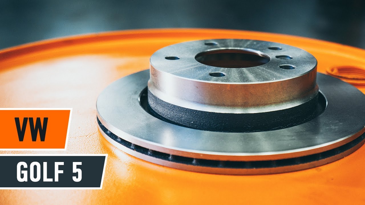 How to change rear brake discs and brake pads VW GOLF 5 TUTORIAL | AUTODOC