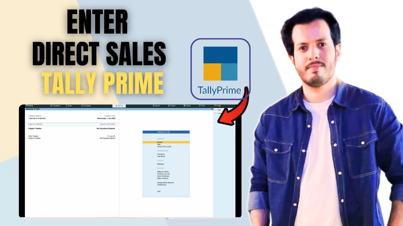 How To Enter Direct Sales in Tally Prime