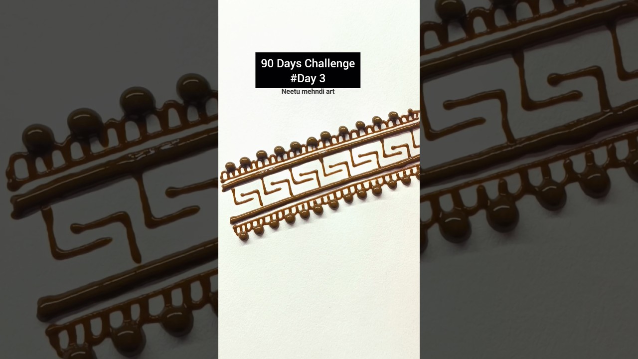 Border mehndi design | bridal mehndi design elements | Mehndi design | mehndi challenge day 3