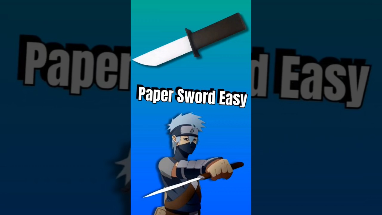 Paper Ninja Sword | Mini Origami Katana in 3 min. #origamis #shortsvideo #viralshort #papercraft