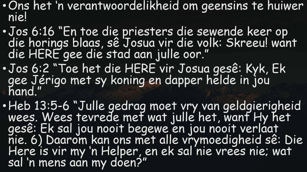 Ds Ruan Van Vuuren - Om struikelblokke in die nuwe jaar te oorkom. (Josua 6)