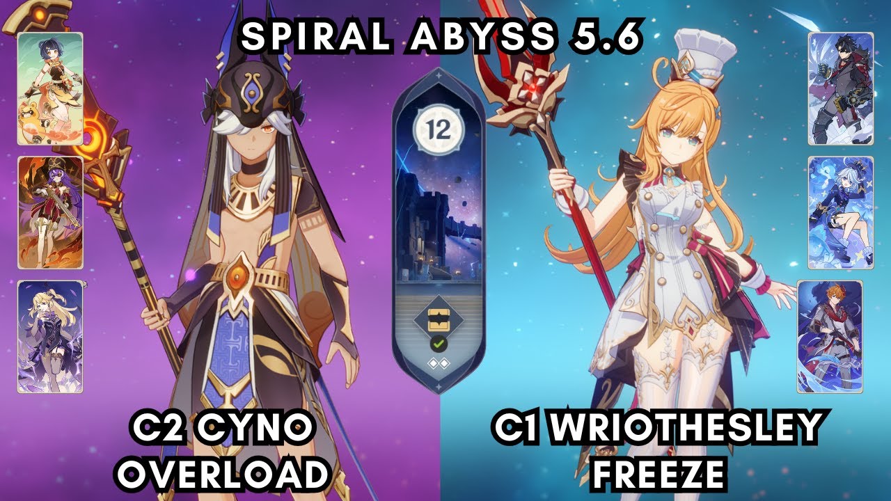 BROKEN? | C2 Cyno Overload & C0 Escoffier Freeze | Spiral Abyss 5.6 Floor 12 | Genshin Impact