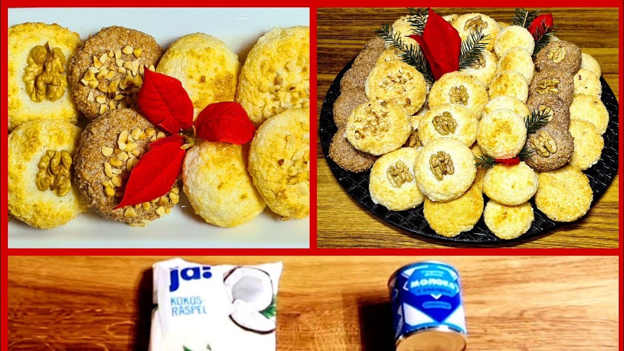 1 Teig – 4 Sorten Plätzchen / Grundteig mit nur 2 Zutaten / 