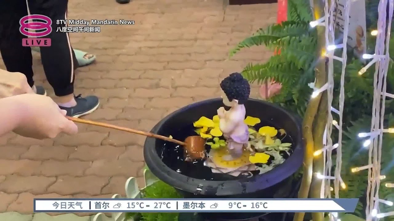 东禅寺办卫塞节庆典  信徒携家眷浴佛祈福【2024.05.22 八度空间午间新闻】