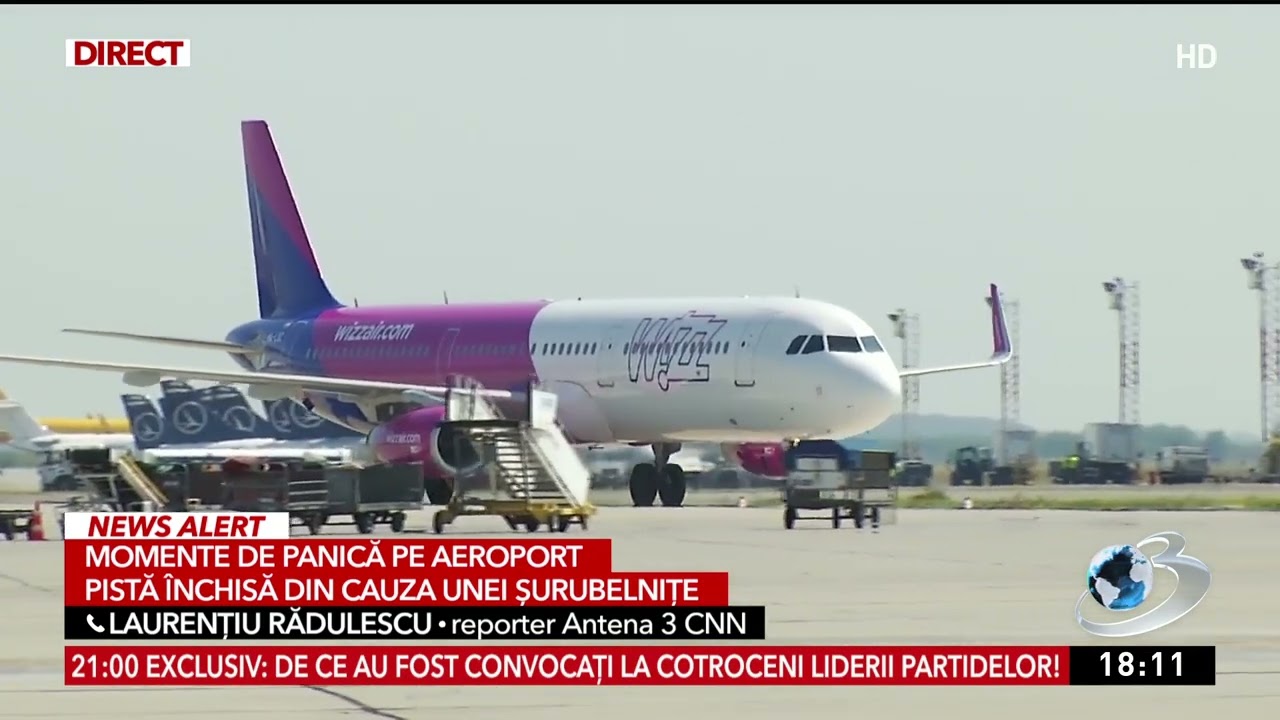 Momente de panică pe Aeroportul Otopeni: O pistă a fost închisă din cauza unei șurubelnițe