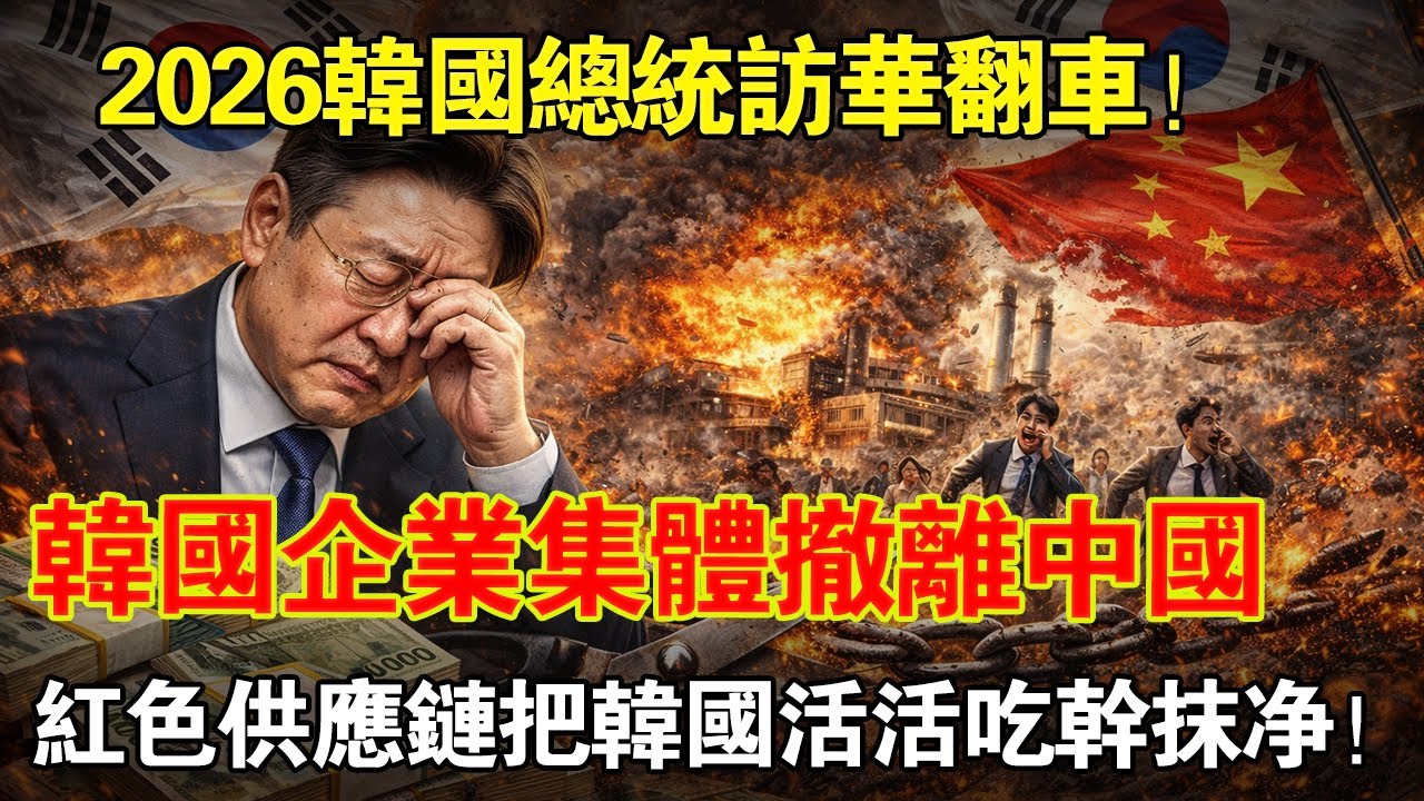 震驚！2026韓國總統訪華慘敗，臺灣10年前就看穿的殘酷真相，韓國卻繼續做夢，企業大逃亡，讓中韓互補神話徹底粉碎！#台灣 #大熱門 #taiwan #分享