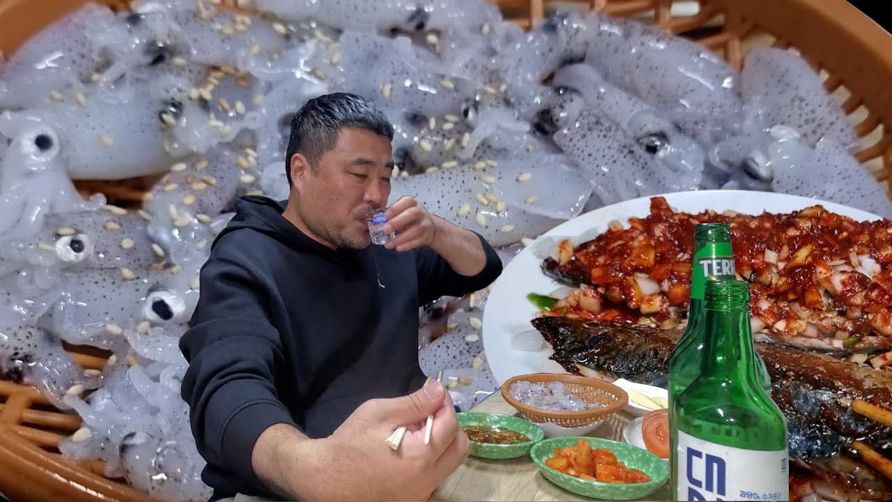 부산 해운대포차(포차거리 아님!!)호래기와 고갈비 진짜 쥐기네!!
