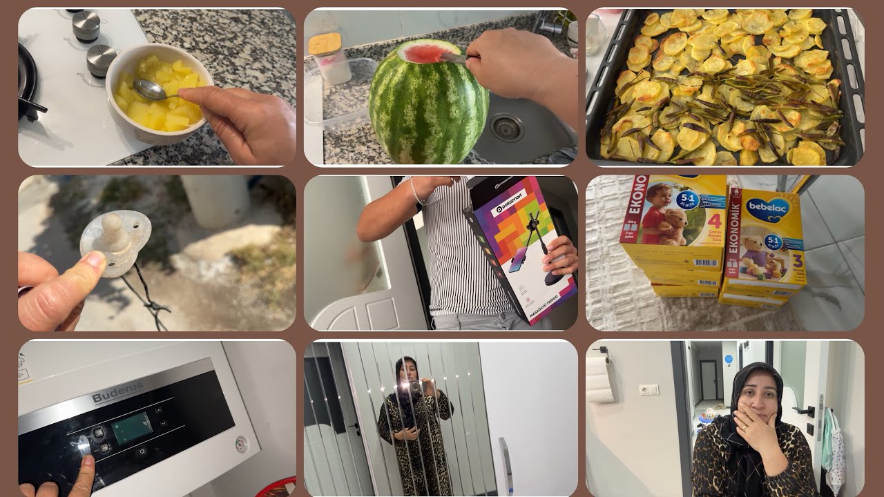 DOĞALGAZIMI AÇTIM ANAM🤗ÇEKİMLERİM İÇİN ALDIM😉ASAFIMA MAMALAR😋YENİ ELBİSEM⁉️DOMATESLERİMİ SATTIM👏VLOG