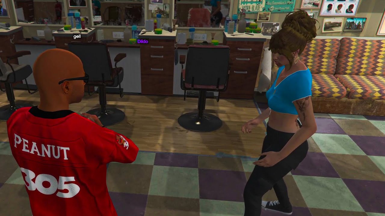 Blind Peanut Barber Gets Another Client. | NoPixel 4.0 GTA RP