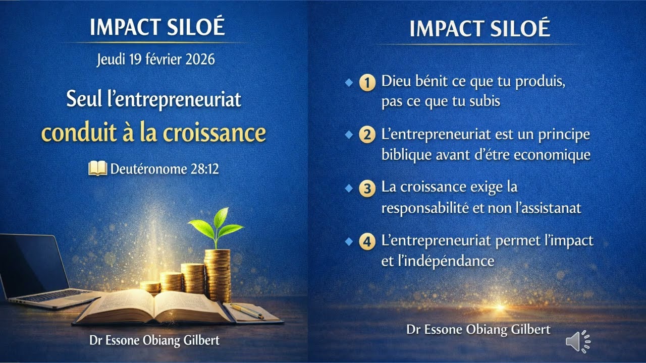 🔔SEUL L'ENTREPRENEURIAT CONDUIT À LA CROISSANCE                                 📖 Deutéronome 28:12